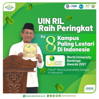 Foto, UIN RIL Meraih Penghargaan dari UI GreenMetric Kategori Certificate of Compliance dan Trees Rating