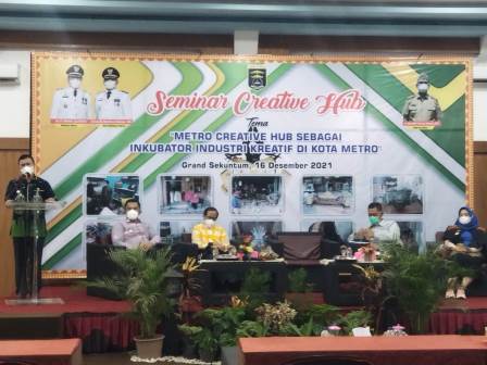 Foto, Pemkot Metro Melalui Bappeda, Gelar Seminar Creative Hub