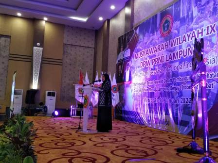 Foto, Wagub Nunik Hadiri Muswil IX DPW PPNI Lampung di Kota Metro