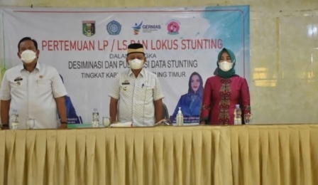 Foto, Bupati Lampung Timur Berharap : Pemerintah Daerah Lampung Timur Melakukan MOU Dengan Kepala OPD Terkait Penanganan Stunting